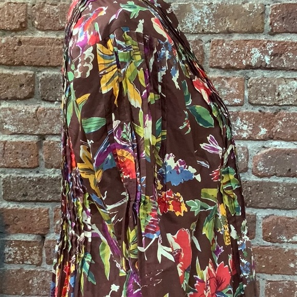 Boho cotton top, floral print, cotton. - Picture 3 of 6